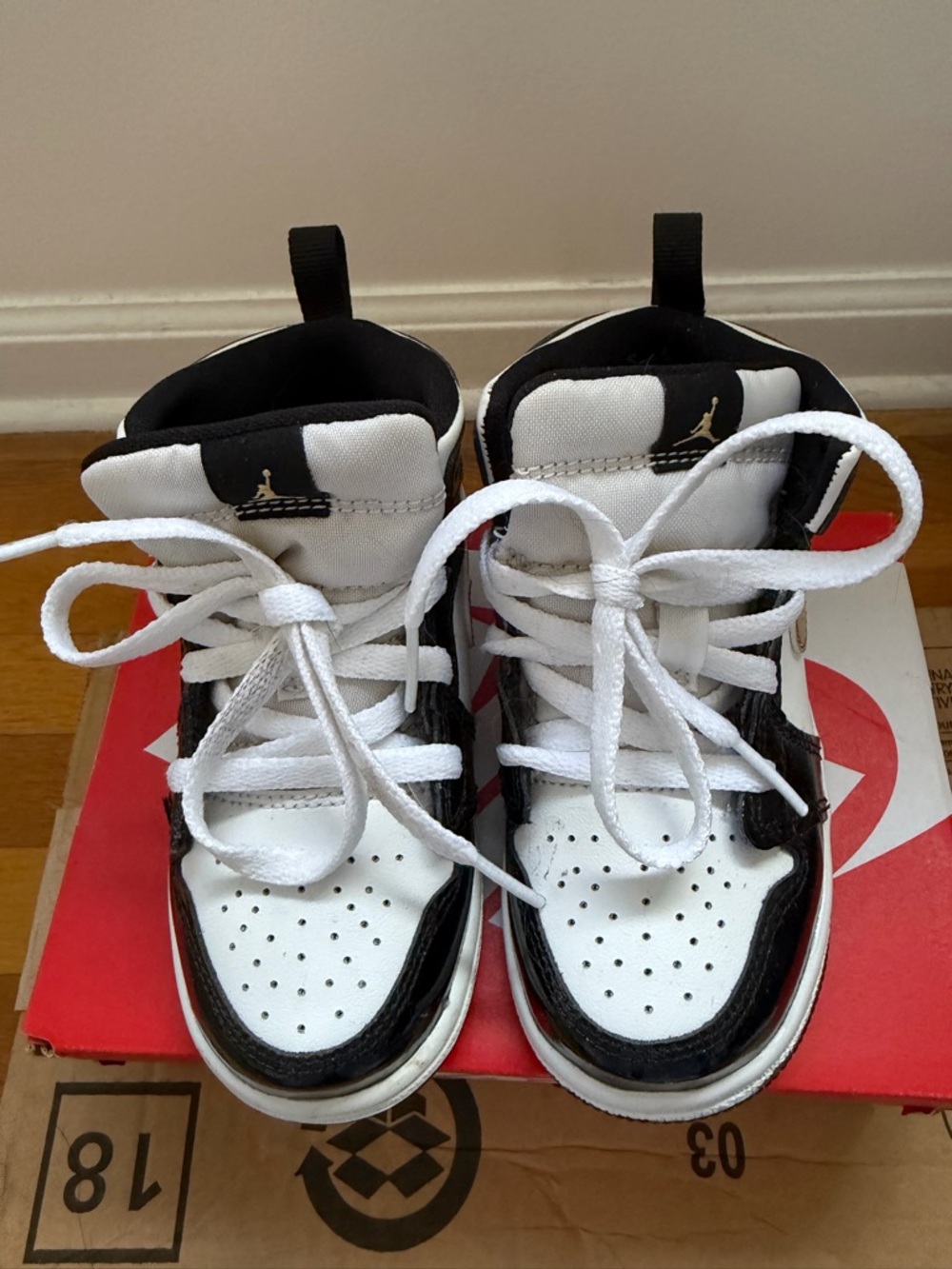 Nike Kids Black and White High-Top Sneakers